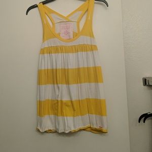 Yellow & white tank top